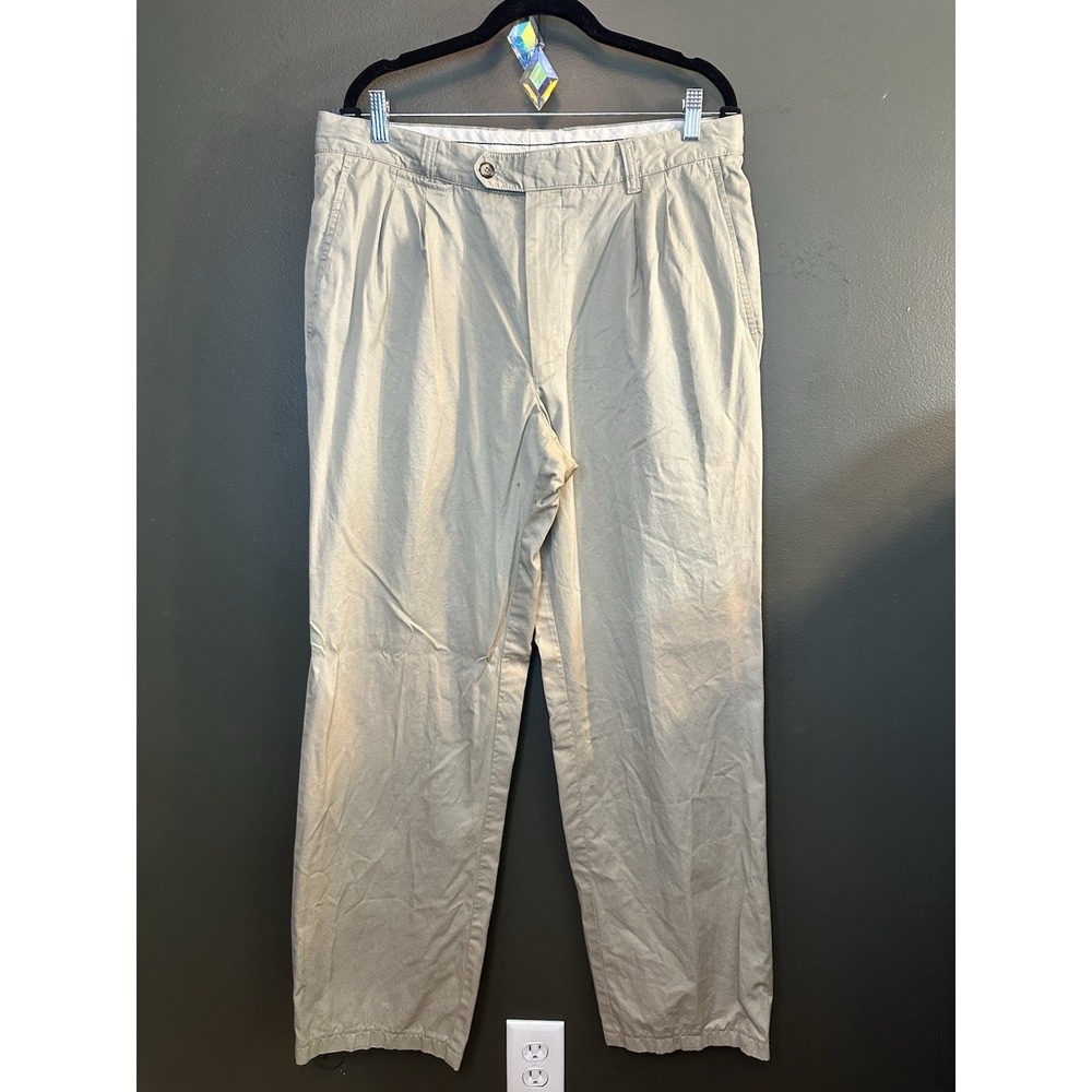 Hugo Boss Khaki Dress Pants Slacks 54 38R Cotton Gilford